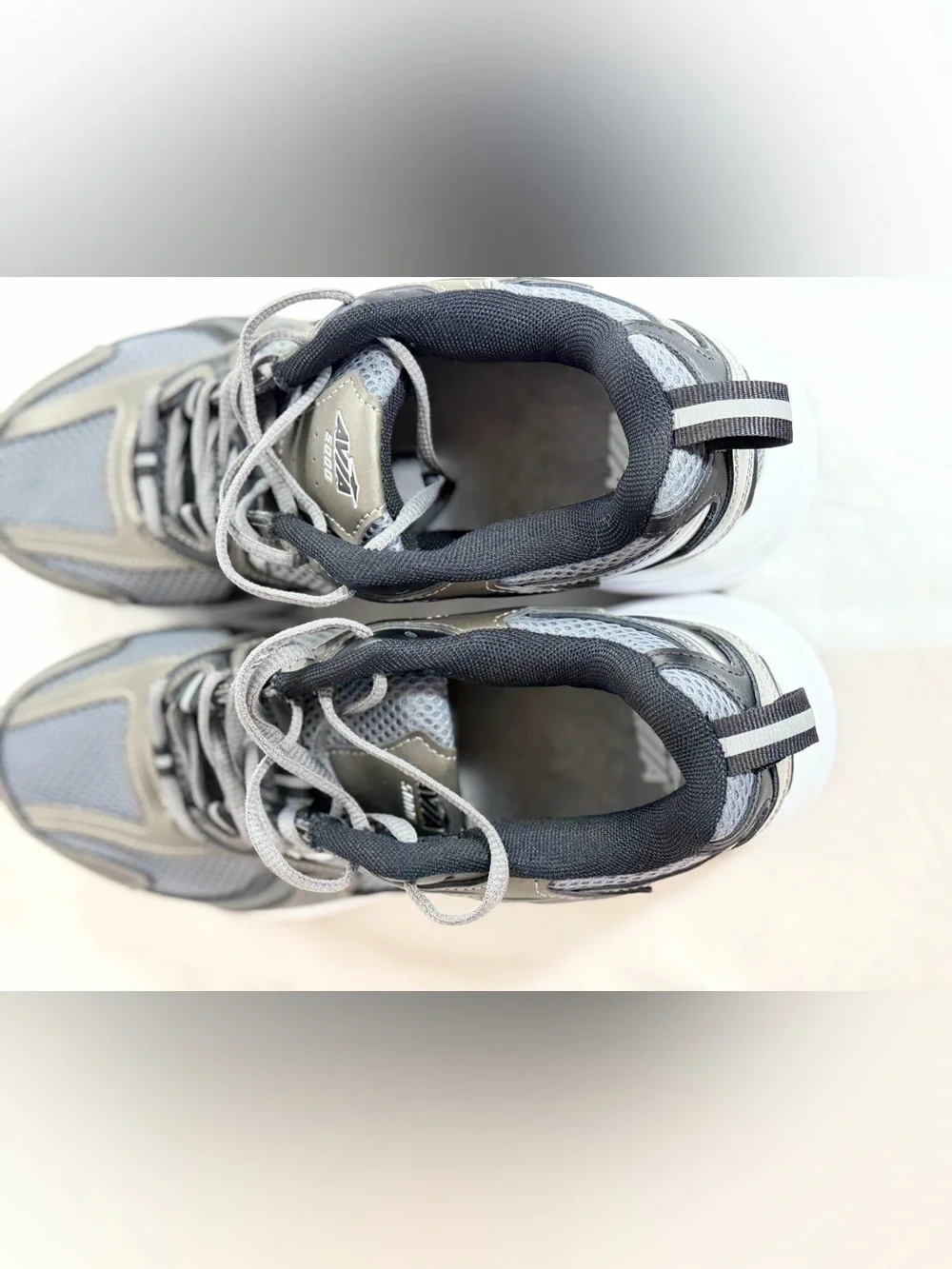 Avia Men's Gray and Black Mesh Athletic Trainers